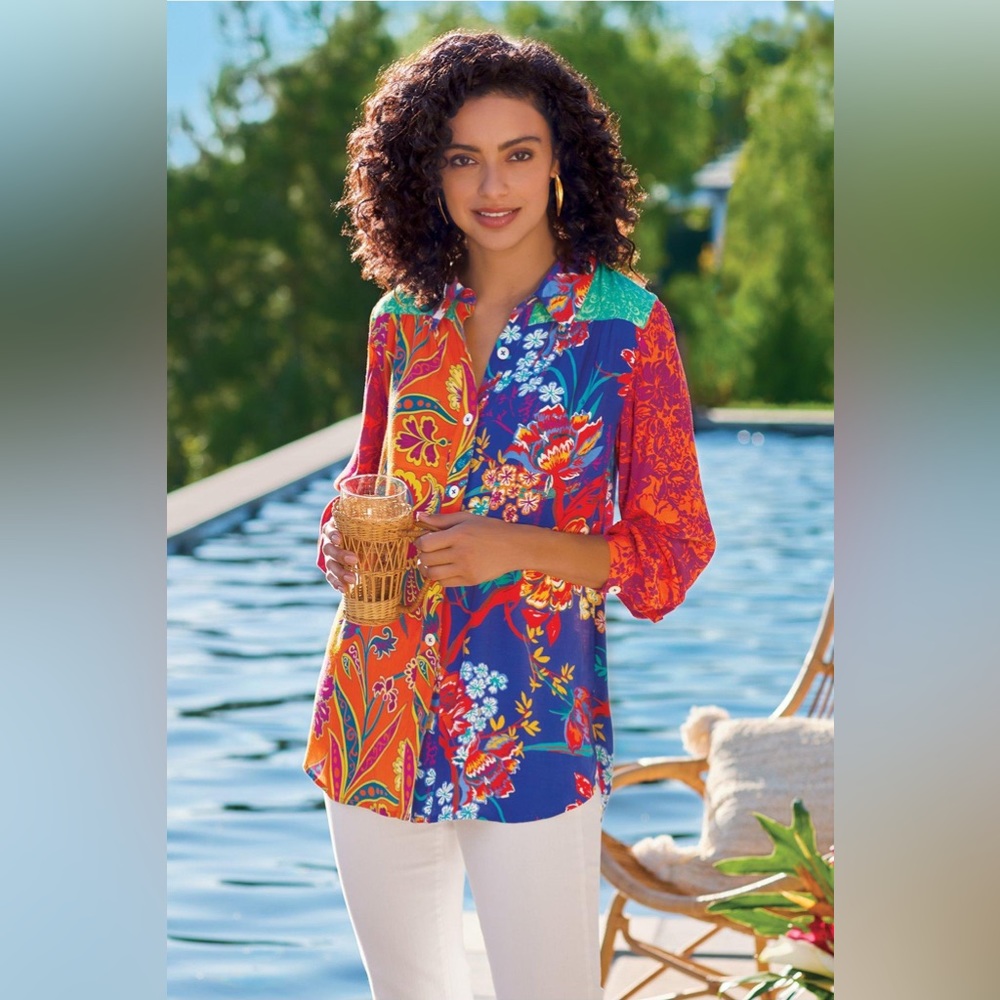 Soft Surroundings Hermosa Tunic Shirt PM